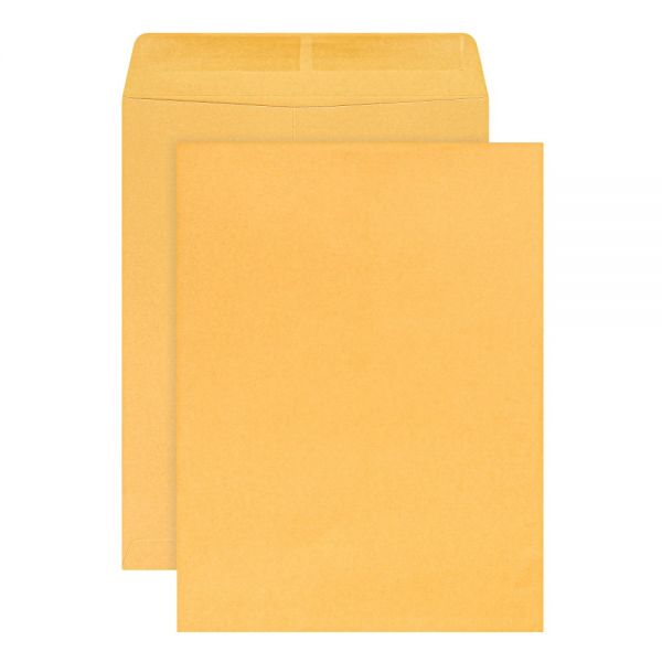 9 x 12 Manila Catalog Envelopes, Gummed Seal, Brown Kraft, Box Of 100 [ODFN683082]