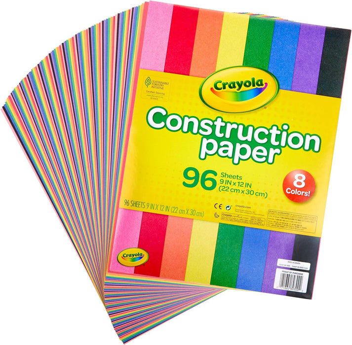 Crayola Construction Paper Assorted Colors 120 Sheets [99-4090-0-175]