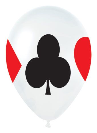Casino Card Suits Latex Balloons 50 Count [53264]
