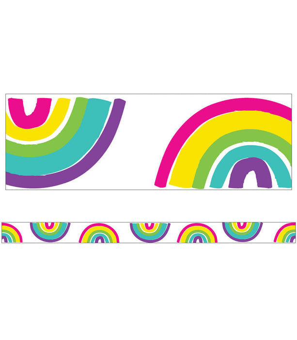 Rainbows Straight Bulletin Board Borders [CD108432]