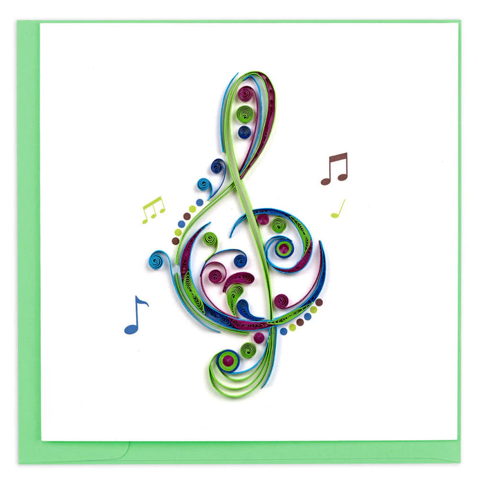 Quilled Treble Clef Greeting Card [BL1473]