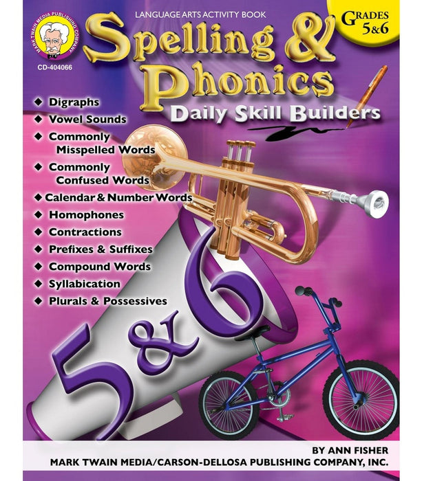 Daily Skill Spelling & Phonics Book Grades 5-6 [CD404066]