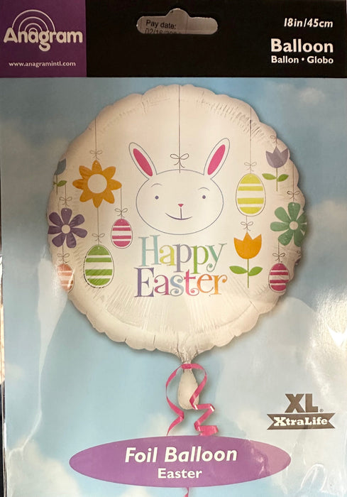 Happy Easter Bunny  18 Inch Foil Mylar Balloon [17295]