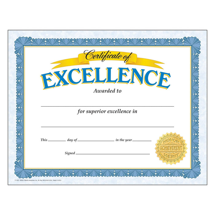 Certificate of Excellence Classic Certificates [T11301]