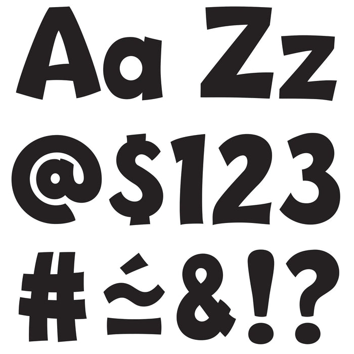 Black 4-Inch Playful Uppercase/Lowercase Combo Pack (English/Spanish) Ready Letters [T79741]
