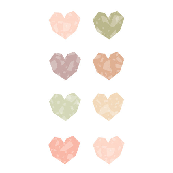 Terrazzo Tones Hearts Mini Stickers [TCR7229]