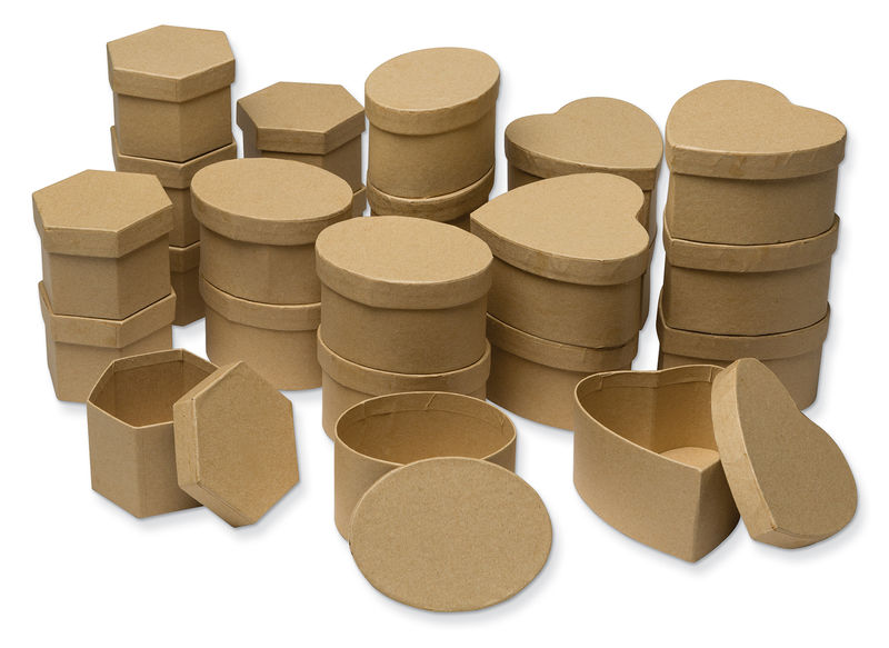 Papier Maché Assorted Boxes 24 Count [PAC6449] [PAC6449]