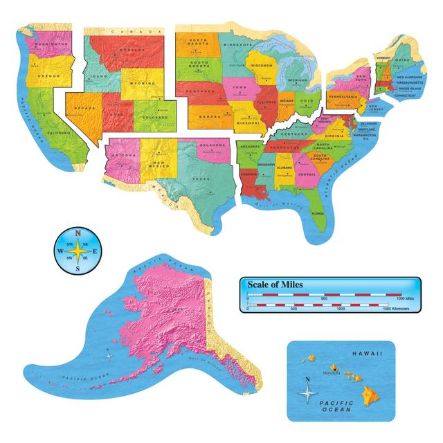 United States Map Bulletin Board Set [T8160]