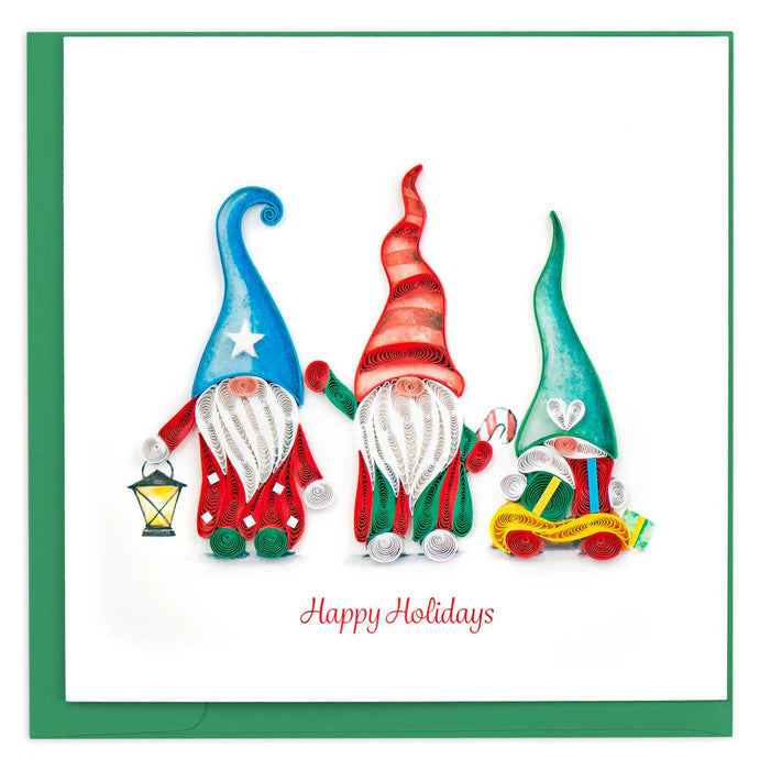 Quilled Holiday Gnomes Greeting Card [HD690 ]
