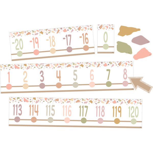 Terrazzo Tones Number Line (-20 to +120) Bulletin Board [TCR7204]