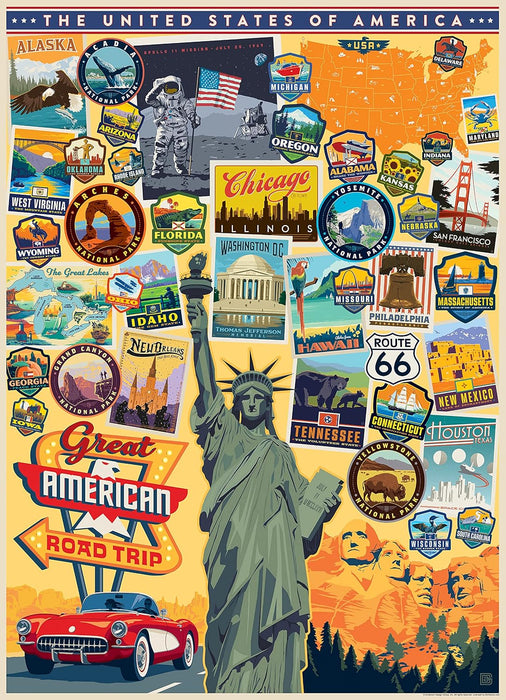 1000 Piece Jigsaw Puzzle Great American Road Trip [49335]