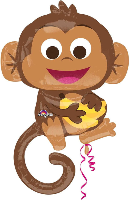 Happy Monkey 36 Inch Foil Mylar Balloon [34573]