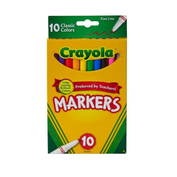 Crayola Markers Fine Line 10 Count [CYO587726]
