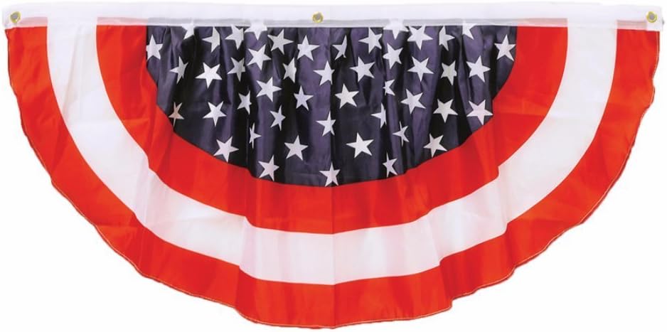 Red, White and Blue 4 Foot Fabric Bunting [68947]