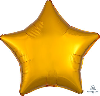 Metallic Gold 19 Inch Star Shaped Foil Mylar Balloon [30585]