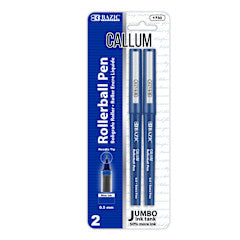 BAZIC Callum Blue Jumbo Ink Tank Needle-Tip Rollerball Pen (2/Pack) [1730]
