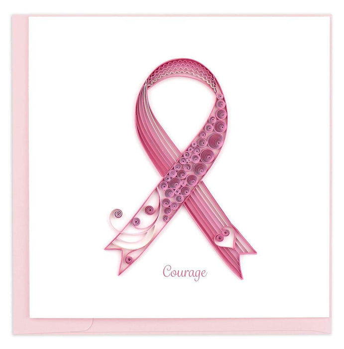Quilled Breast Cancer Ribbon Card [SO719]