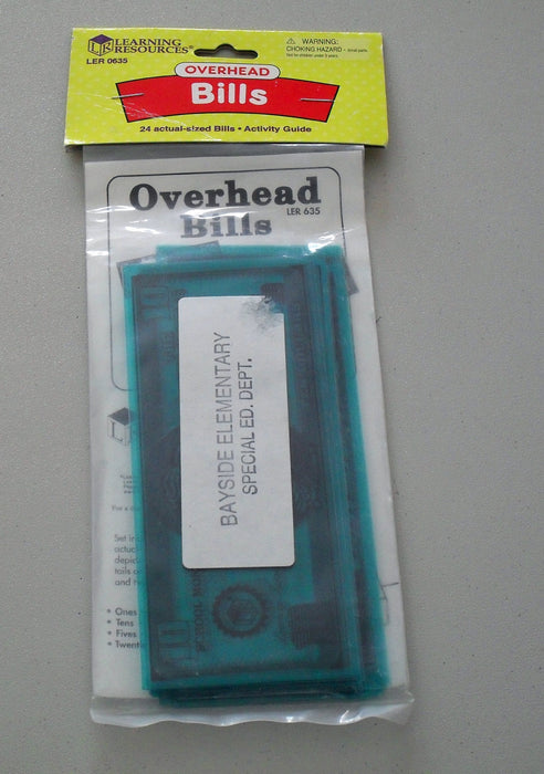 Overhead Bills 24 Actual Size Bills [LER0635]