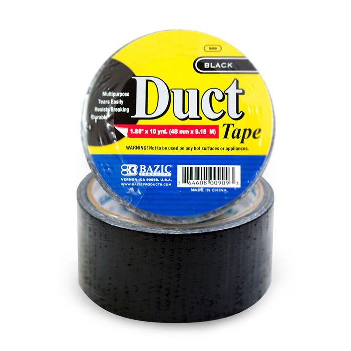 BAZIC 1.88" X 10 Yards Black Duct Tape [909]