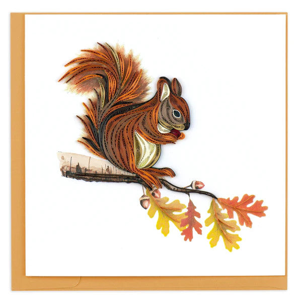 Quilled Squirrel greeting card [BL1165]