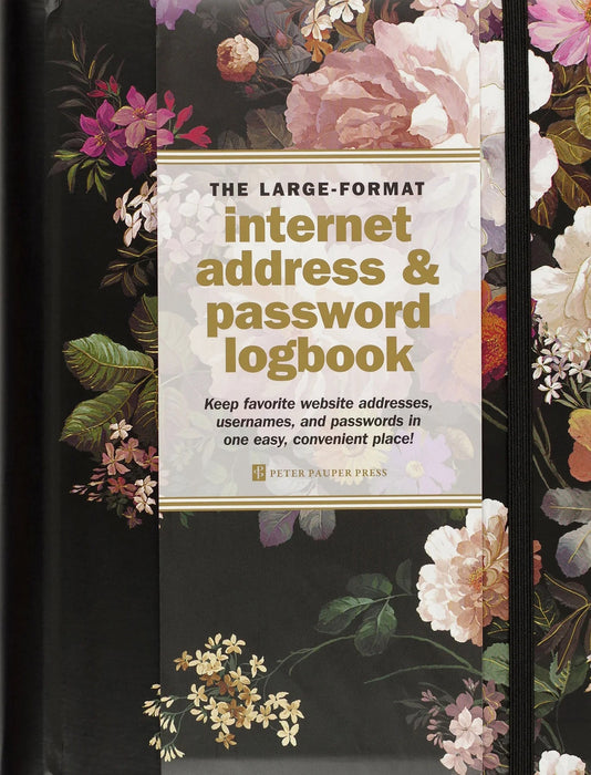 Midnight Floral Large Internet Address & Password Logbook [9781441336101]