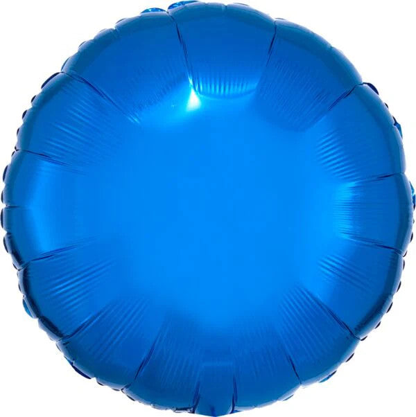 Blue 18 Inch Round Foil Mylar Balloon [20592]