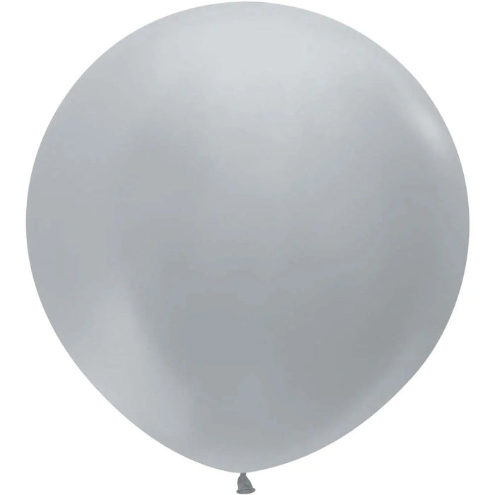 Sempertex 36 Inch Metallic Silver Latex Balloons  2 Count [56067P2]