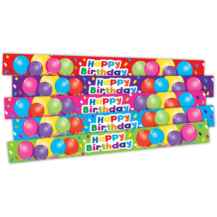 Happy Birthday Balloons Slap Bracelets [TCR20666]