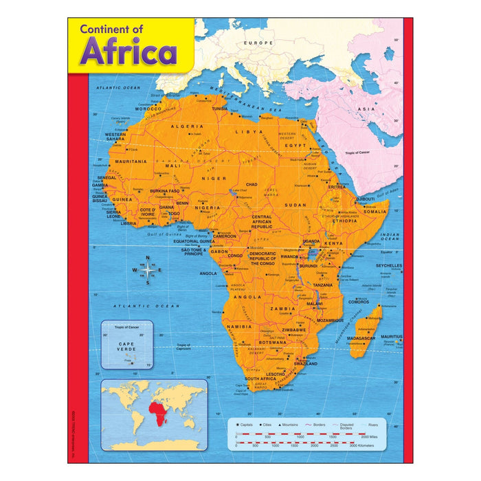 Continent of Africa Learning Chart 17x22 [T38138]