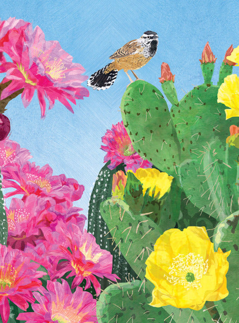 Cactus Wren  Blank Greeting Card [2929BL]