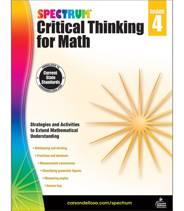 CRITICAL THINKING FOR MATH GRADE 4 [CD705116]