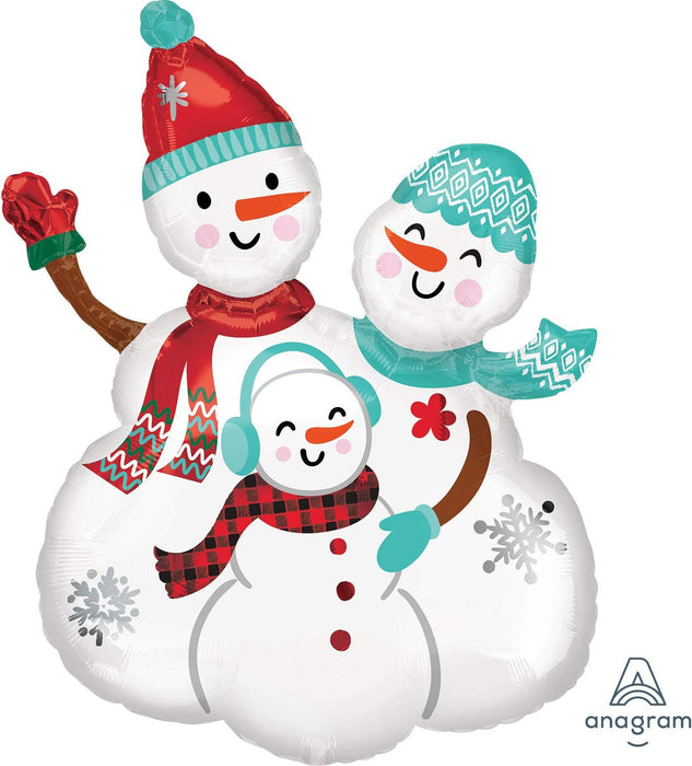 Snow Family 31 Inch Shape Foil Mylar Balloon [40094]