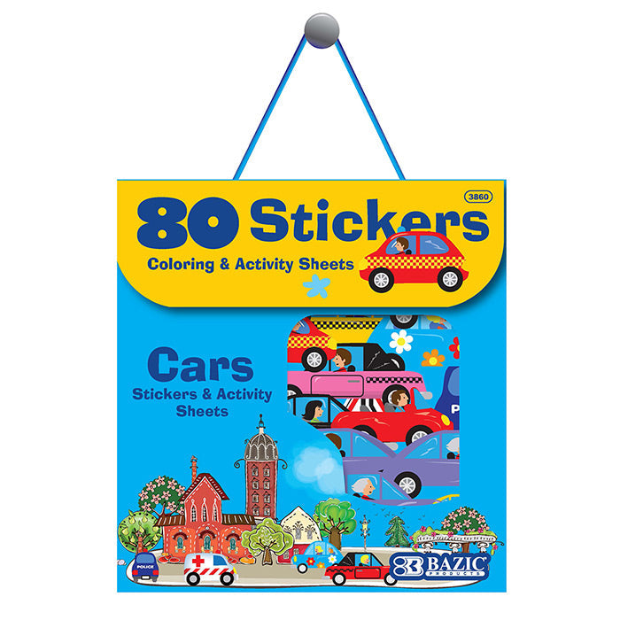 BAZIC Car Series Assorted Sticker (80/Bag) [3860]