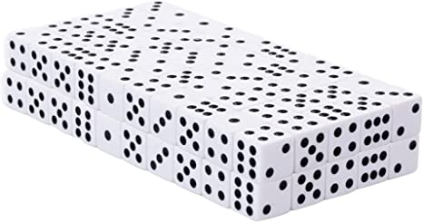 Regal Games - 6-Sided Acrylic Game Dice Set - Standard 16mm Size - 100 Count - White [B08FPLMCBK]