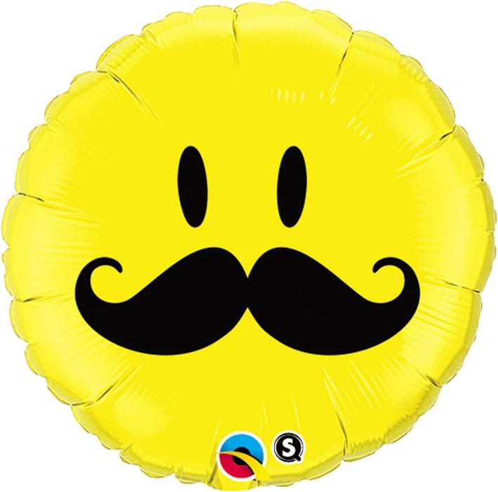Qualatex Smile Mustache 18 Inch Mylar Foil Balloon [60051]