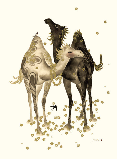 Soul mate Camels Anniversary Greeting Card [2794A]