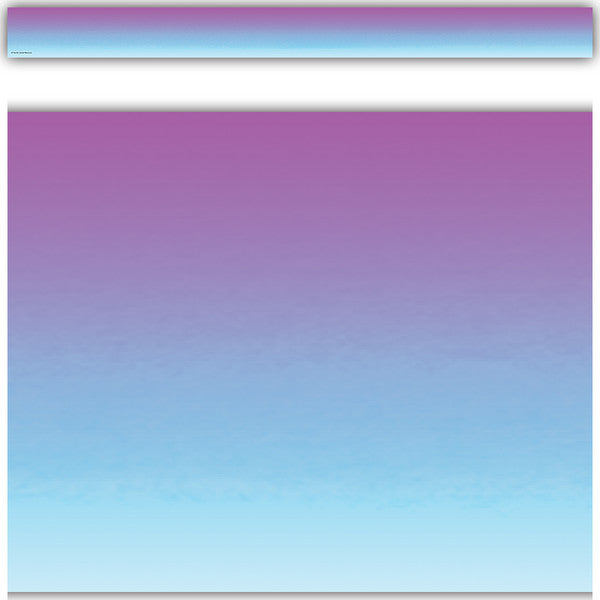 Purple and Blue Color Wash Straight Border Trim [TCR3932]