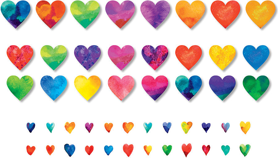Watercolor Hearts Accents 48 in Pack [NS3215]