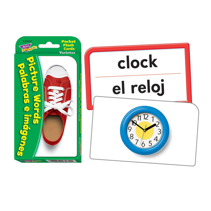 Picture Words/Palabras e imágenes (English/Spanish) Pocket Flash Cards [T23032]