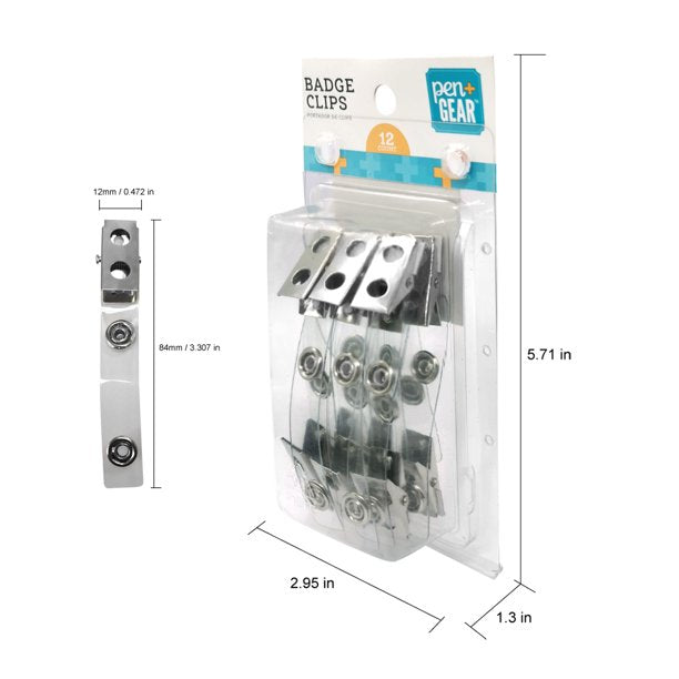 Badge Clips 12 Count [WM846BIC]