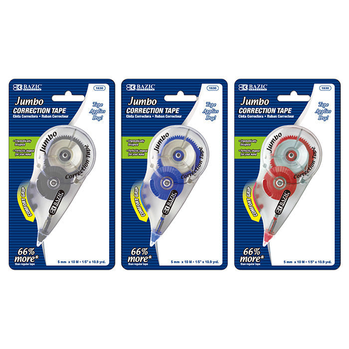 BAZIC 5 mm x 394" Jumbo Correction Tape w/ Grip [1630]