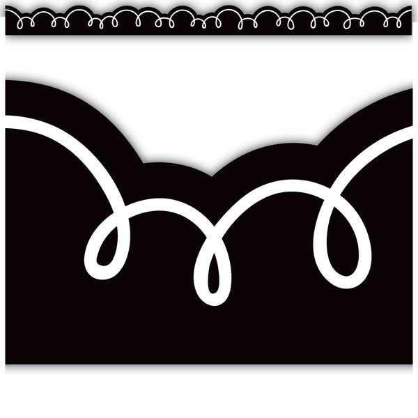 Black with White Squiggles Die-Cut Border Trim [TCR6810]