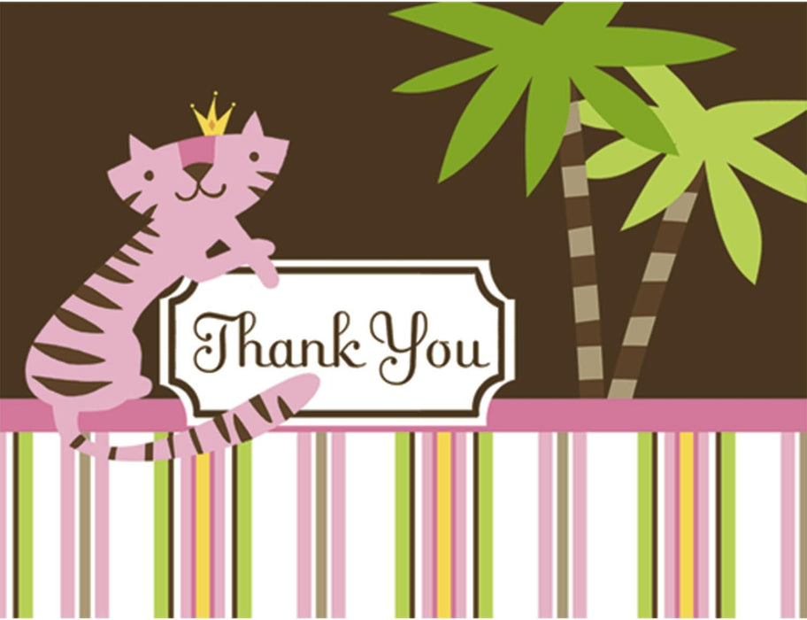 Queen of the Jungle  Baby Shower Thank You Notes - 8 Count [1THK3583]