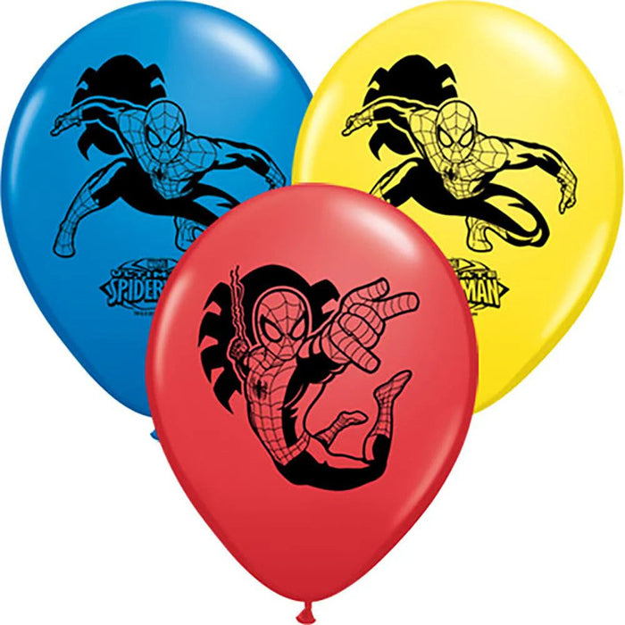 Spiderman Latex Balloons 25 Count [21912]