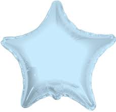 Kaleidoscope Light Blue 20 Inch Star Shaped Foil Mylar Balloon [17871]