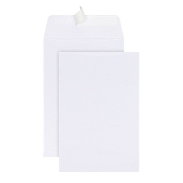 6" x 9" Catalog Envelopes, Clean Seal, White, Box Of 250 [ODP77919]