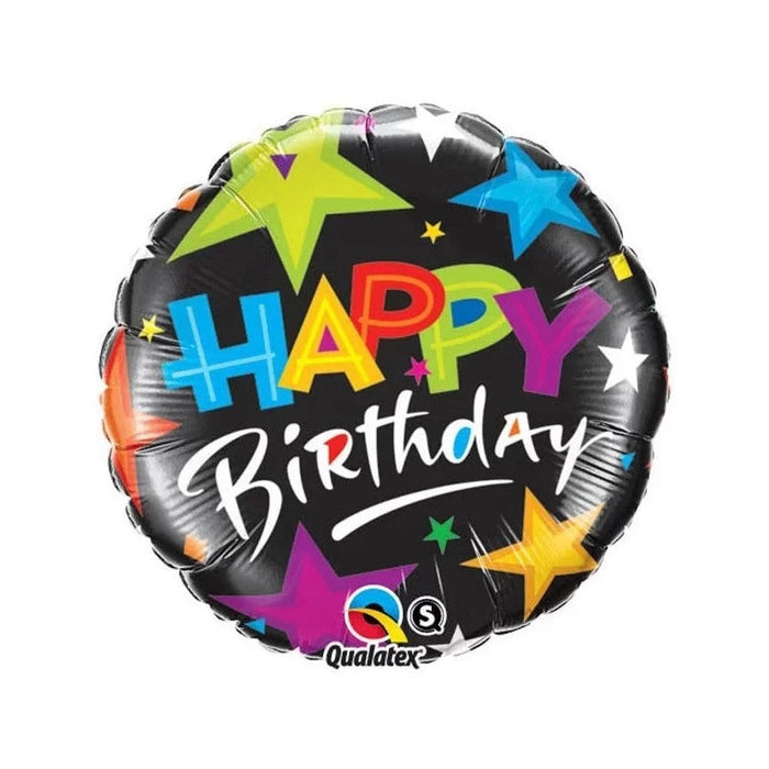 18 INCH BIRTHDAY BRILLIANT STARS BLACK