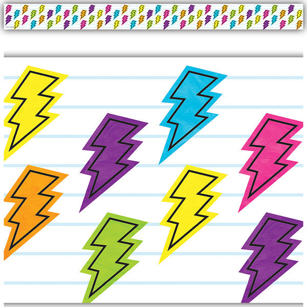 Brights 4Ever Lightning Bolts Straight Border Trim [TCR6928]