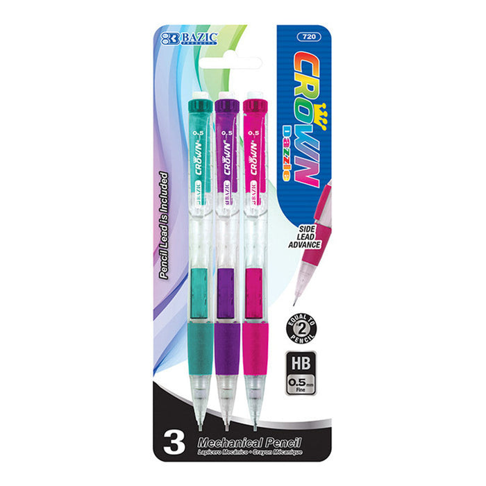 BAZIC Crown Dazzle 0.5 mm Mechanical Pencil (3/Pack) [720]
