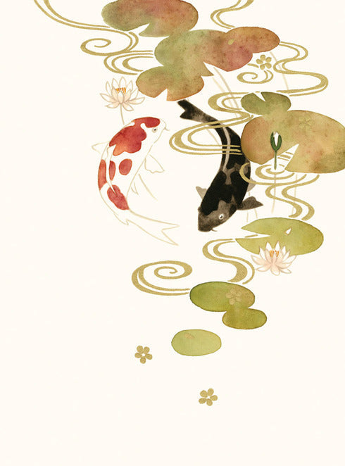 Two Koi & Lilypad  Sympathy Card default
